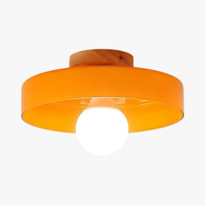Houten Voet Disc Orb Oranje...