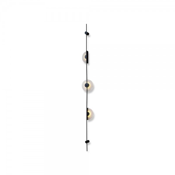 Black Slender Alabaster Wall Lamp