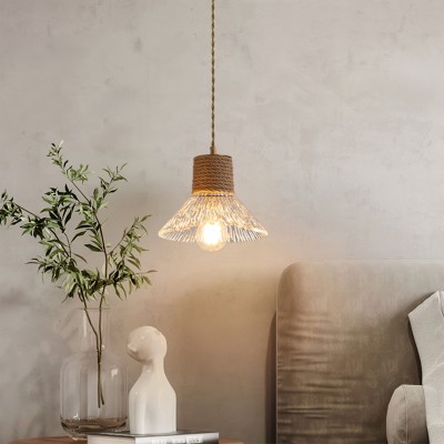 Henneptouw glazen hanglamp... 2