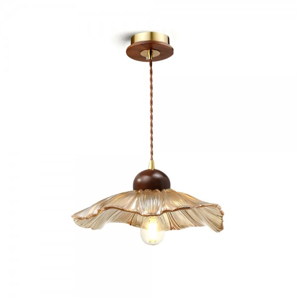 Scalloped Floral Pendant Lamp