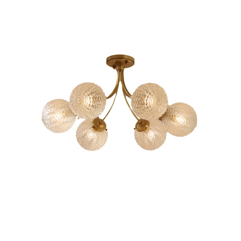 Lampada da soffitto in vetro retrò K1074