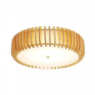 Wooden Drum Ceiling Lamp 2