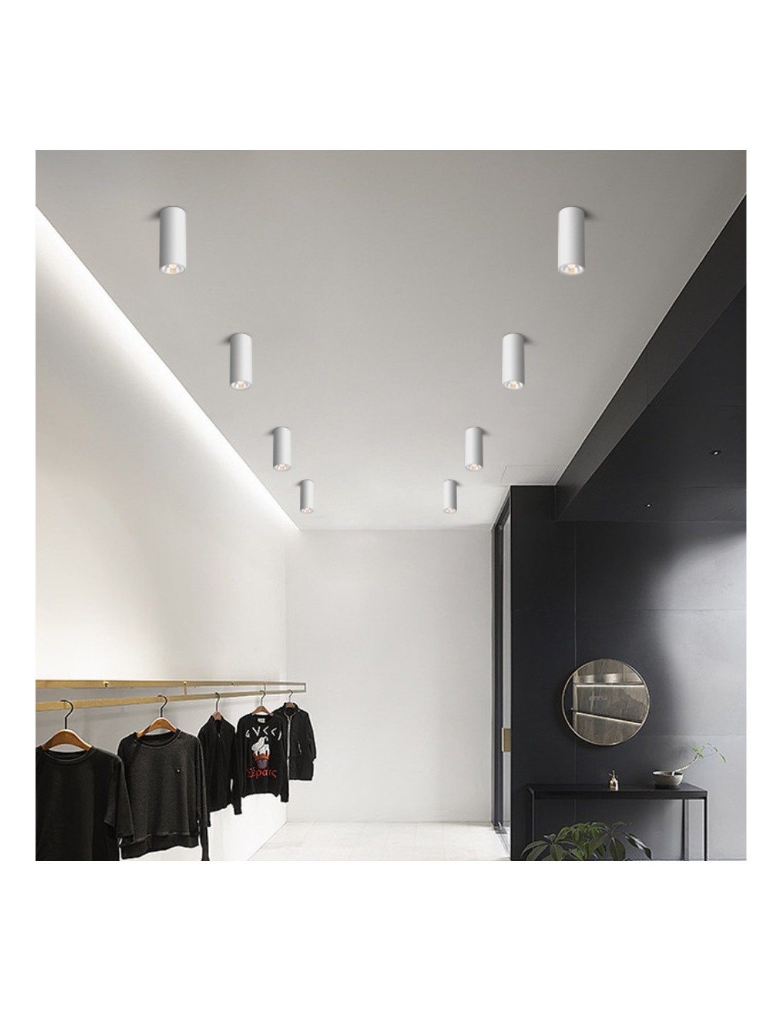 Led Cylindrical Long Tube Surface Mount Ceiling Spotlight | KIKI