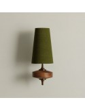 Hour Retro Wood Metal Wall Lamp – Elegant Fabric Accent Lighting for Living Spaces K1208