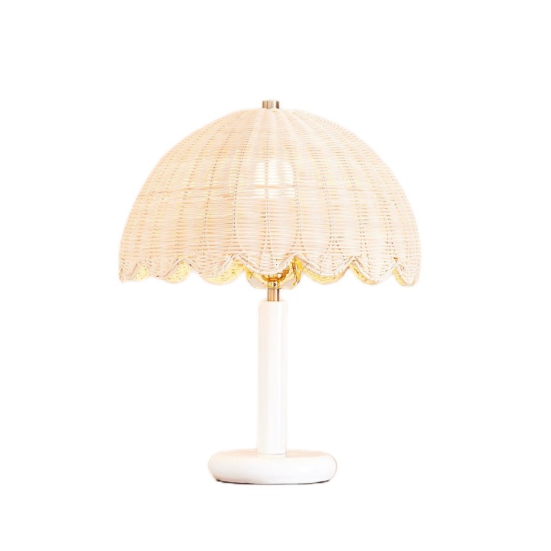 Olvara Rattan Bubble Tischlampe für...