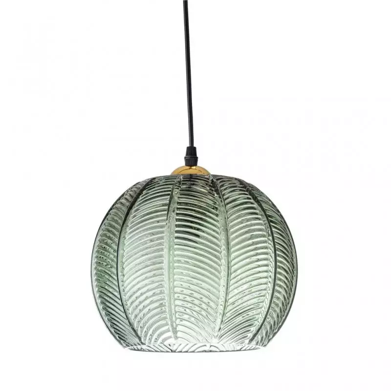 Groene glazen hanglamp