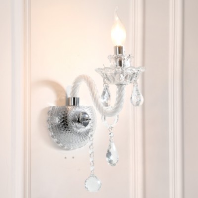 Ljusstake kristall vägglampa 2