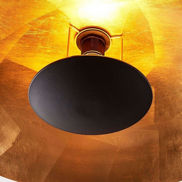 Moderne zwart-gouden plafondlamp