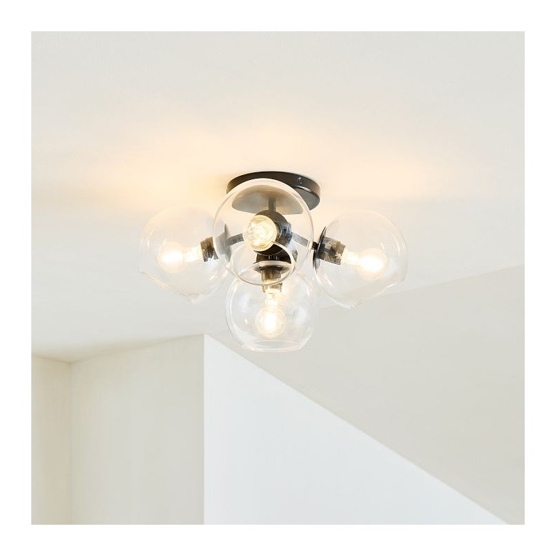 Brina Glass 5-Light Flush Mount –...