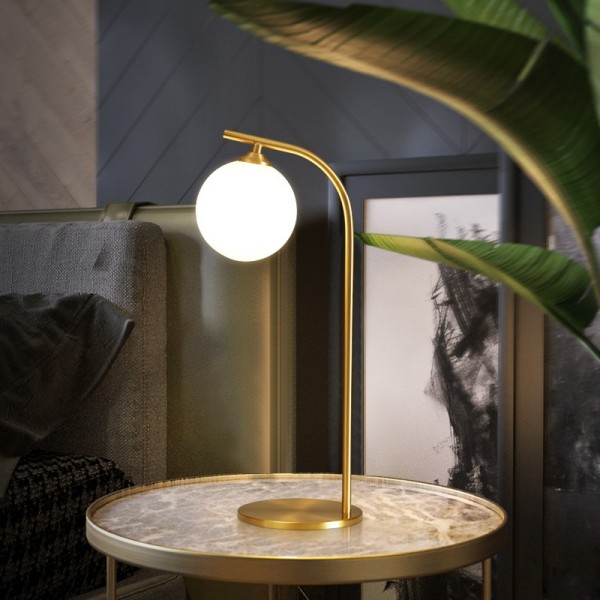 Lampe de table de luxe légère en cuivre