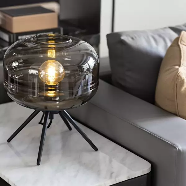 Lacquered Glass Table Lamp