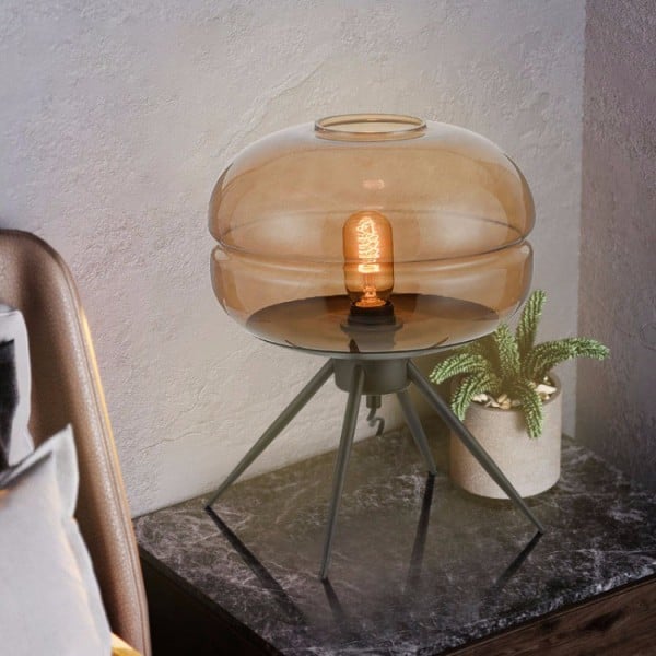 Lámpara de mesa de vidrio lacado