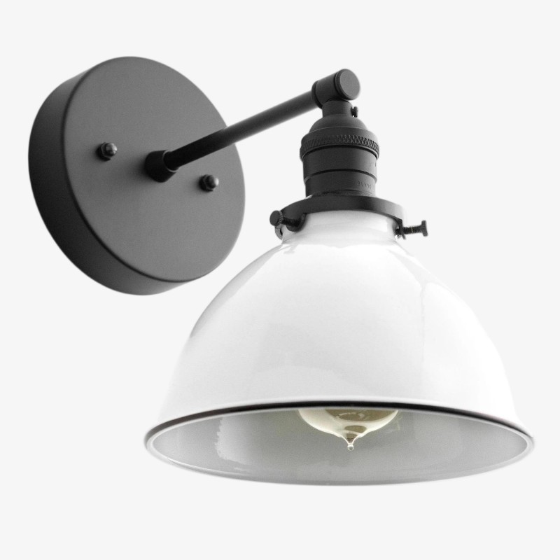 Conique Metalen Wandlamp - Witte...