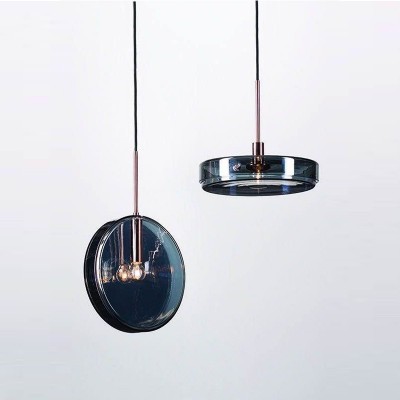 Dark Blue Glass Pendant Lamp