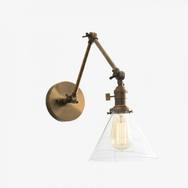 Conique metalen industriële wandlamp...