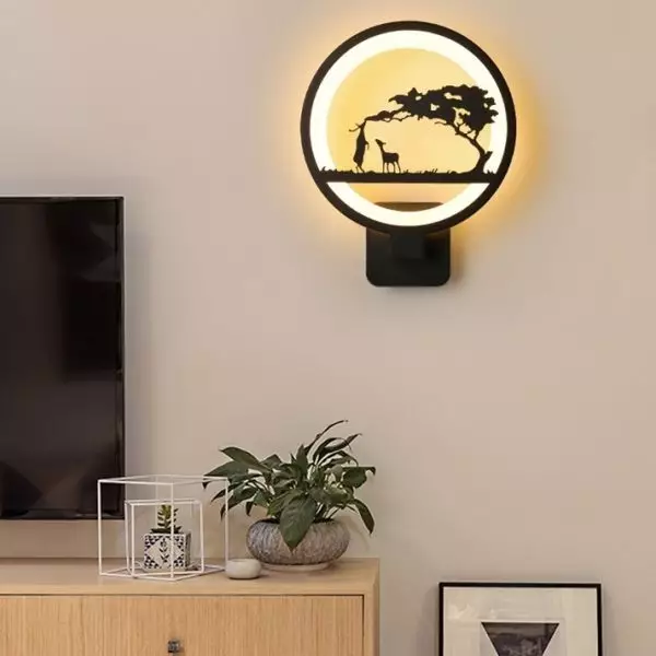 Lámpara de pared LED de pintura artística