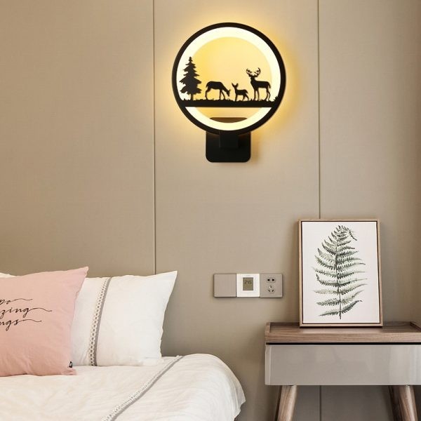Lámpara de pared LED de pintura artística