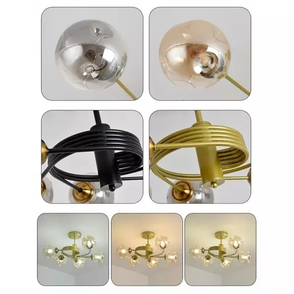 Lampe à suspension Globe combinée