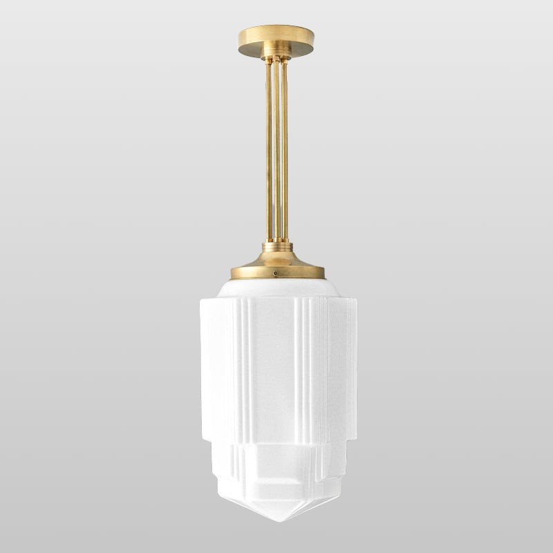 Geotower Glazen Messing Hanglamp –...