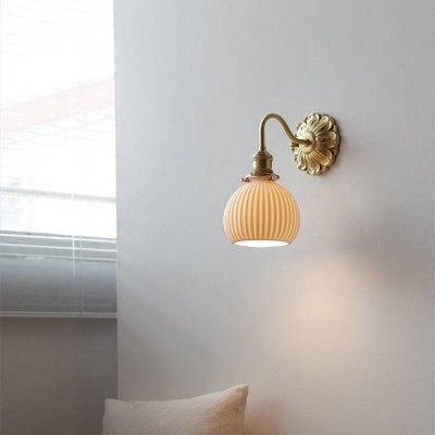 Brass Ceramic Wall Light 2