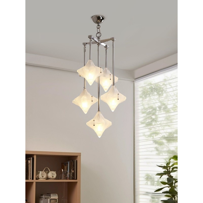 Art Deco Astris stjärnkrona - Frostat...