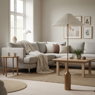 Staande lamp met stoffen... 2