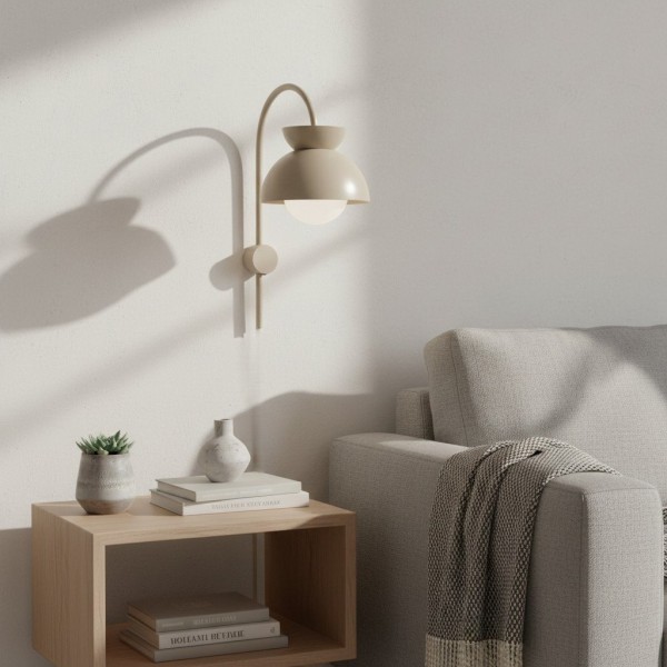 Aurelia Wall Lamp with Tiered Dome Design in Modern Metal for Bedroom or Hallway K1745
