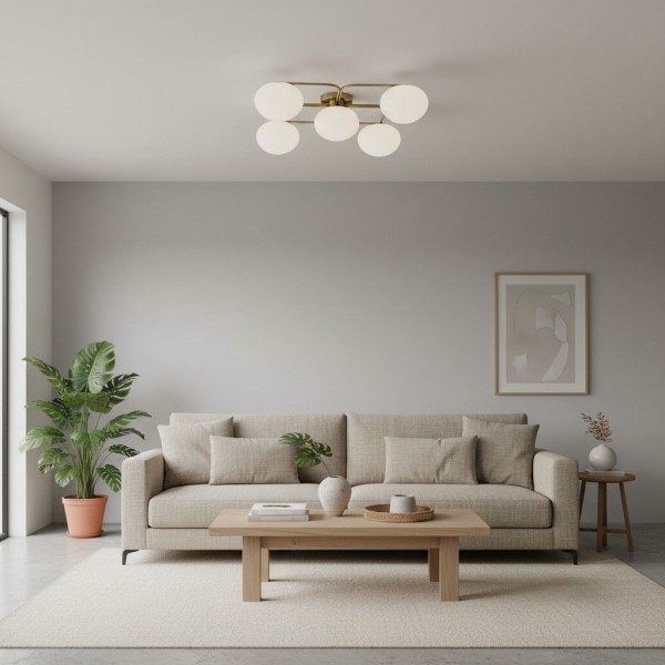 Brimush Modern Multi-Globe Flush Mount Lamp with Soft Diffused Light for Entryway or Living Room K1713