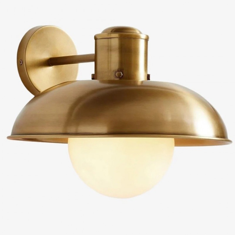 Cordax Industrial Modern Wall Lamp - Soft Opal Glass Glow for Hallway or Bedroom K1706