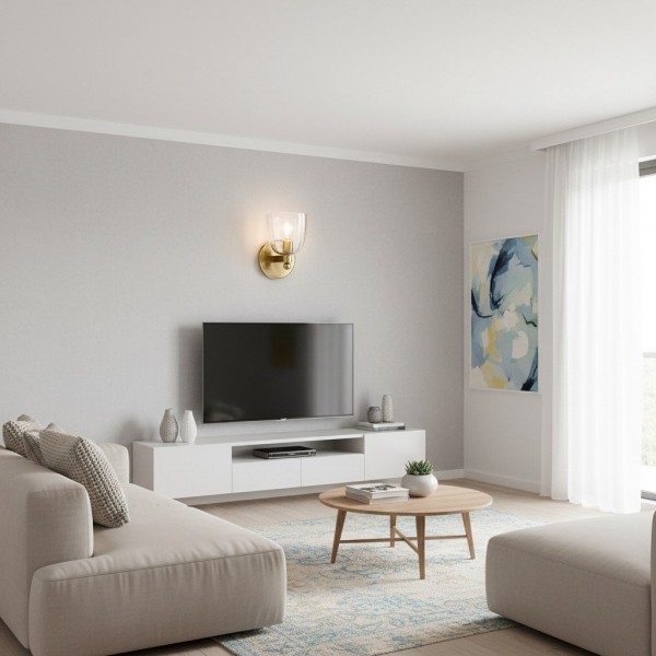 Vega Glass Minimalist Globe Wall Sconce Soft Diffused Glow Available in One or Two Lights K1729