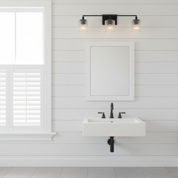 Lirra 3-Light Vanity Light Dimmable Glass Metal - Modern Design for Bathroom and Bedroom K1718