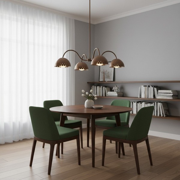 Lustrona Modern Chandelier - Artistic Metal Structure Statement Light for Living or Dining Areas K1618