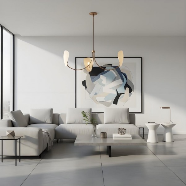 Shella Artistic Chandelier - Curved-arm Design for Dining rooms or Living Rooms K1655
