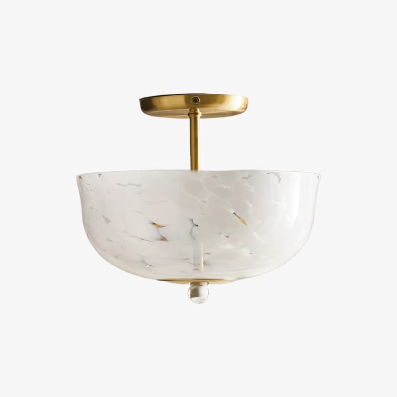 Clea Rounded Glass Flush Mount -...