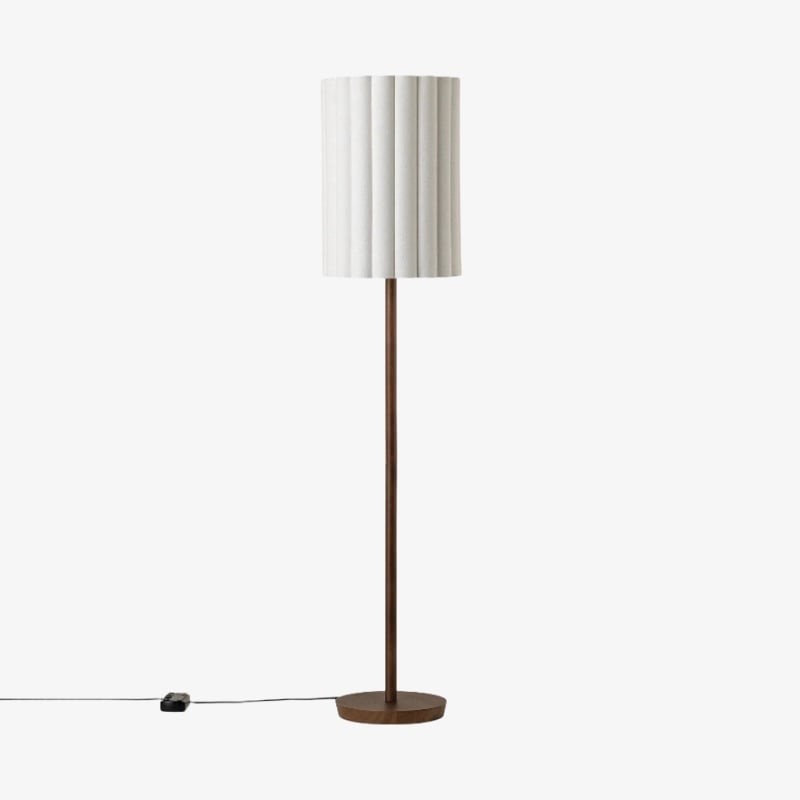 Linbron Wood Floor Lamp with Fluted...