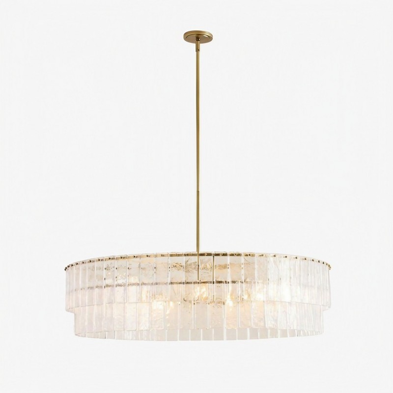 Lampadario in vetro testurizzato...