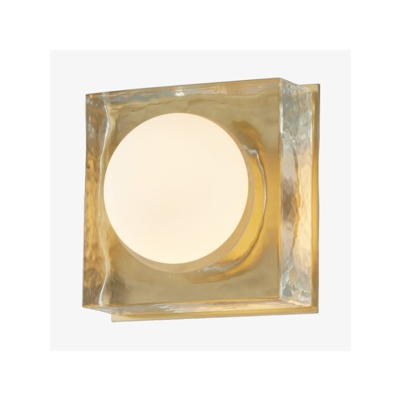 Vellaro wandlamp van glas en metaal -...
