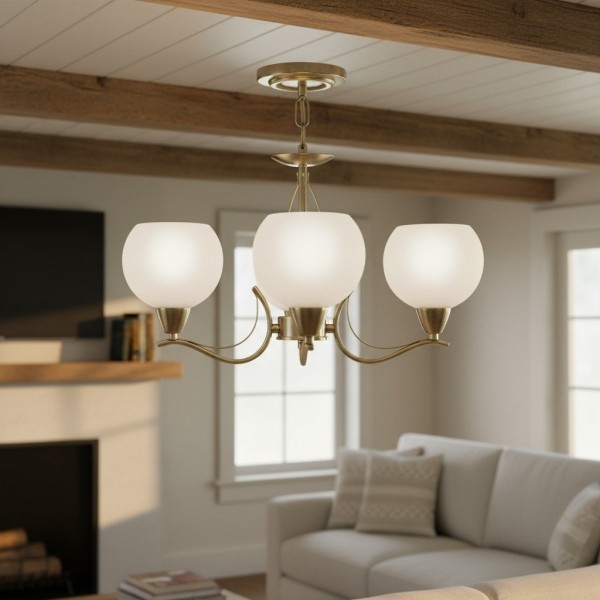 Armicora Multiple Lights Antique Chandelier - Elegant Metal Finish for Dining Rooms or Living Areas K1908