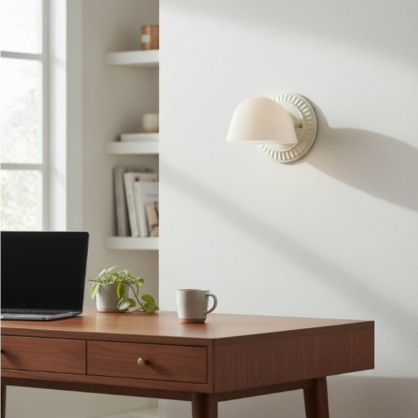 Fiea Fluted Wall Sconce - Art Deco Inspired Design with Soft Ambient Lighting for Bathroom or Bedroom K1772
