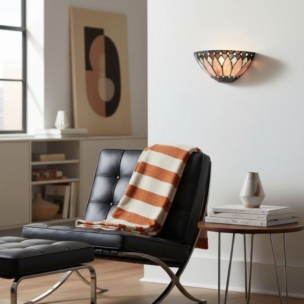 TF Brooklyn Elegant Wall Light - Art Deco Glass Wall Sconce for Living Room or Hallway K1778