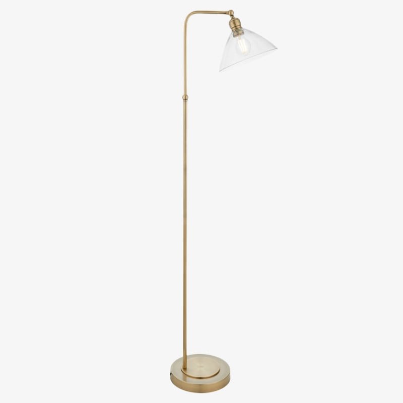 Clarione Art Deco-golvlampa med klar...