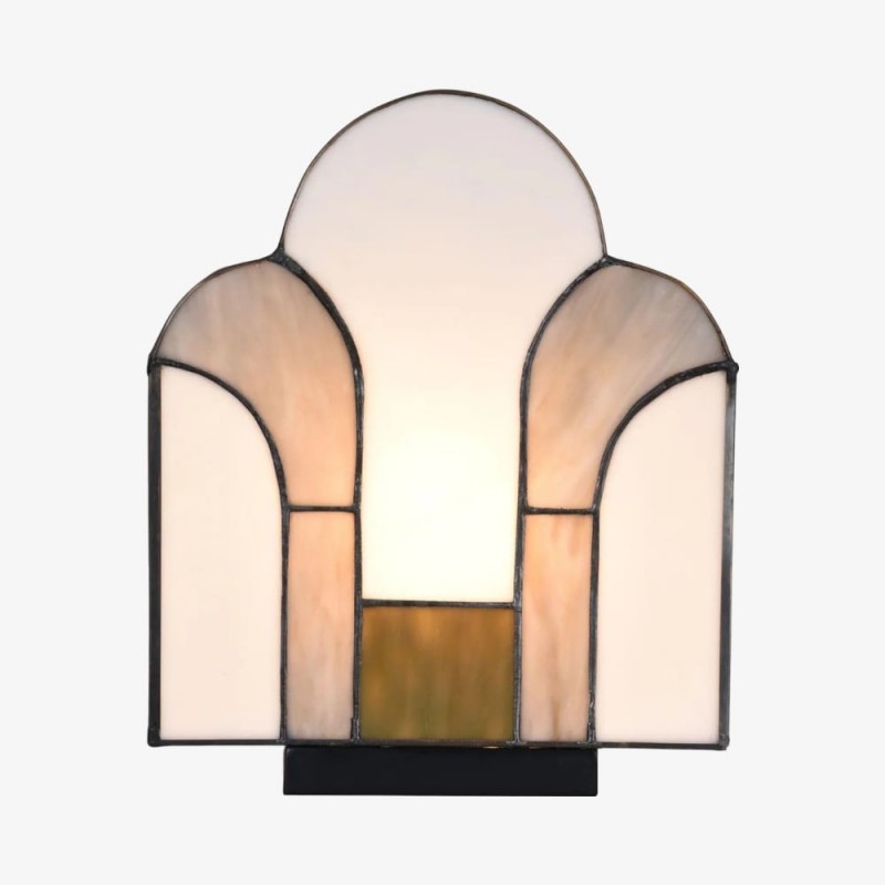 Kelsar Stained Glass Art Deco Table...