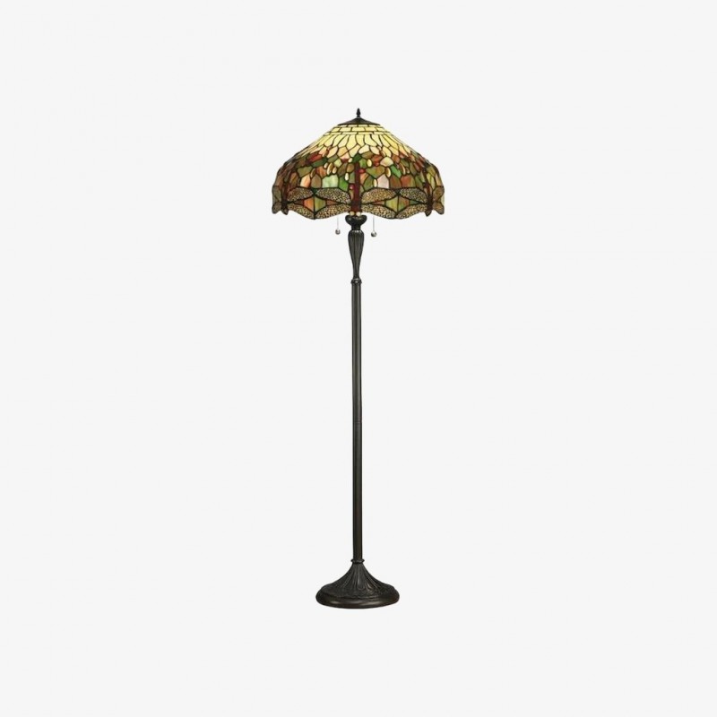 TF Golvlampa med trollsländemotiv -...
