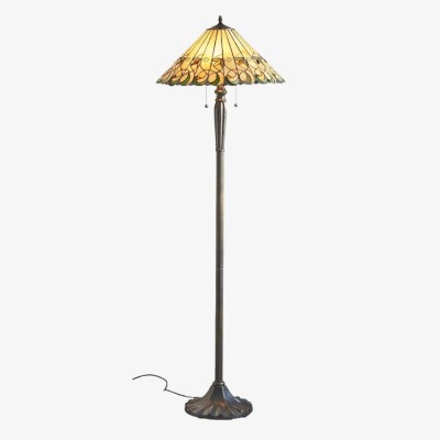 Stojací lampa z vitrážového...