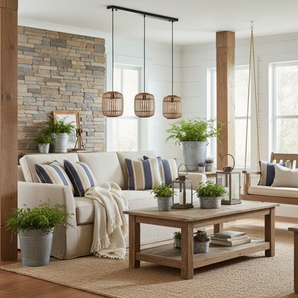 Yumeko Adjustable Bamboo Pendant Lamp - Natural Cage Ceiling Light Perfect for Living & Dining Rooms K1970