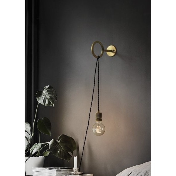 Loop minimalistische wandlamp met stopcontact