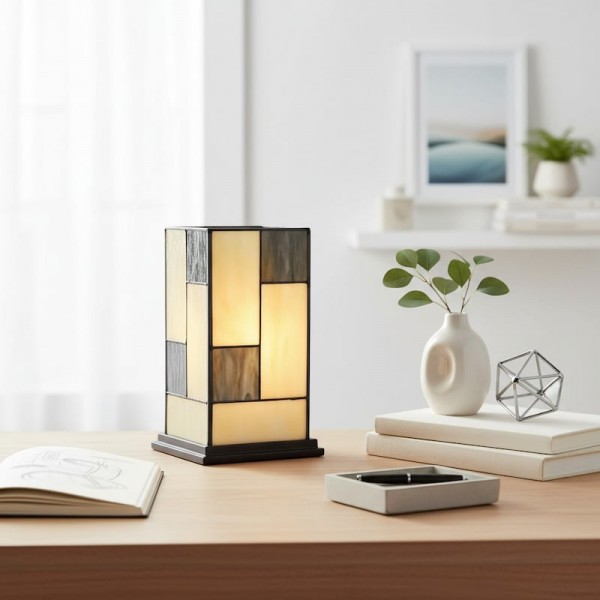 TF Manchester Square Table Lamp - Classic Glass for Living Room and Bedroom K1991
