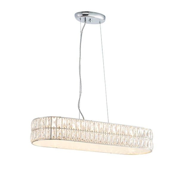 Glomara Style Geometric Crystal Pendant Light - Glamorous Dining Room Centerpiece K1936