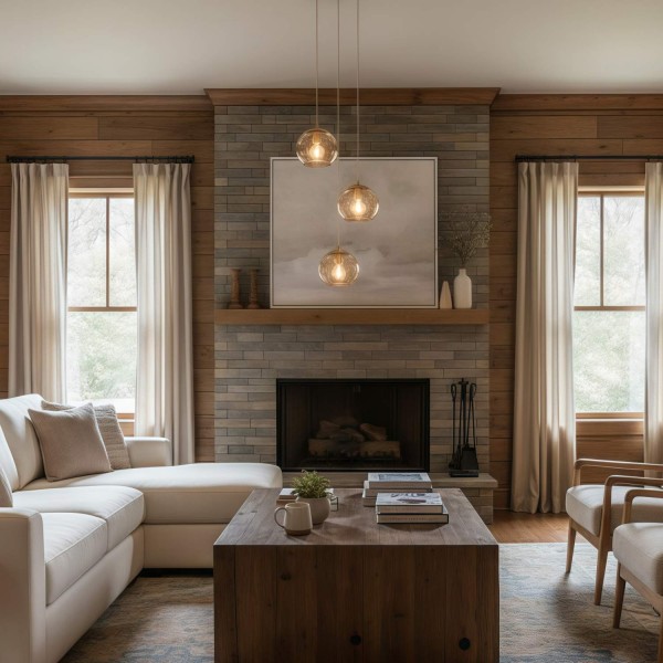 Tracian Dimpled Globes 3-Light Pendant Lamp - Sculptural Amber Lighting Ideal for Lounge or Entryway K2028