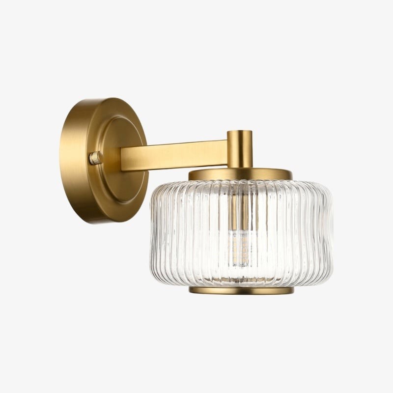 Canovus Ribbed Glass Shade Wall Lamp...
